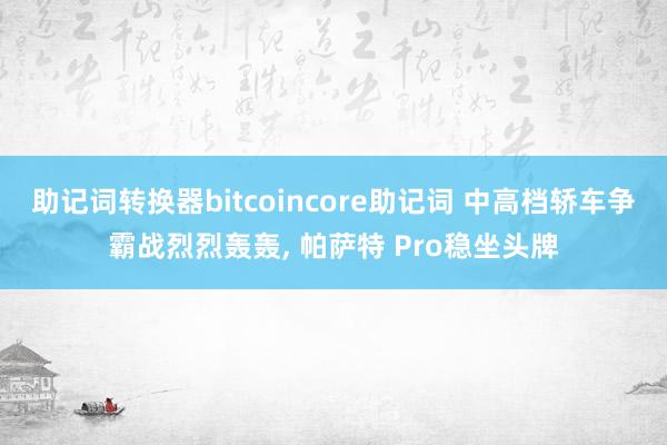 助记词转换器bitcoincore助记词 中高档轿车争霸战烈烈轰轰, 帕萨特 Pro稳坐头牌